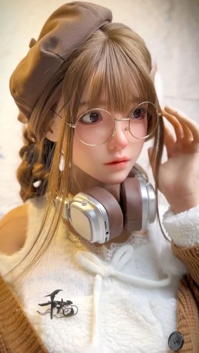 等身大 リアルドールヘッド 軟質シリコン製 口可動 舌付き 職人メイク