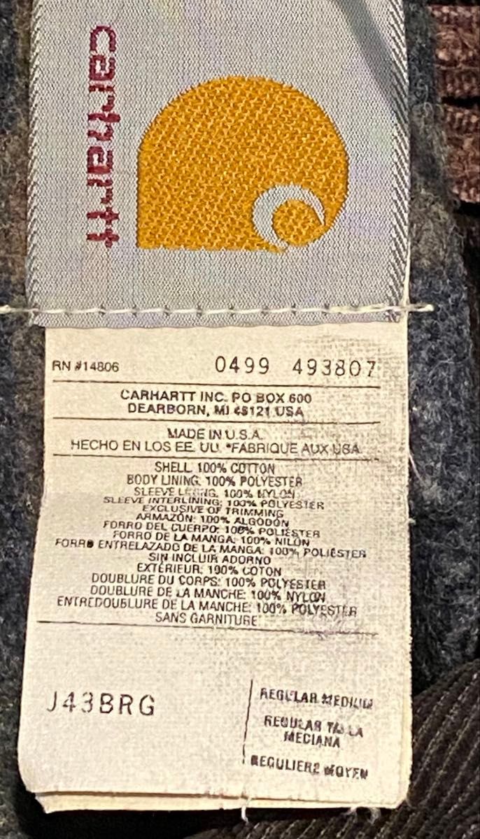 超希少 BRGカラー Mサイズ USA製 デトロイト Carhartt カーハート