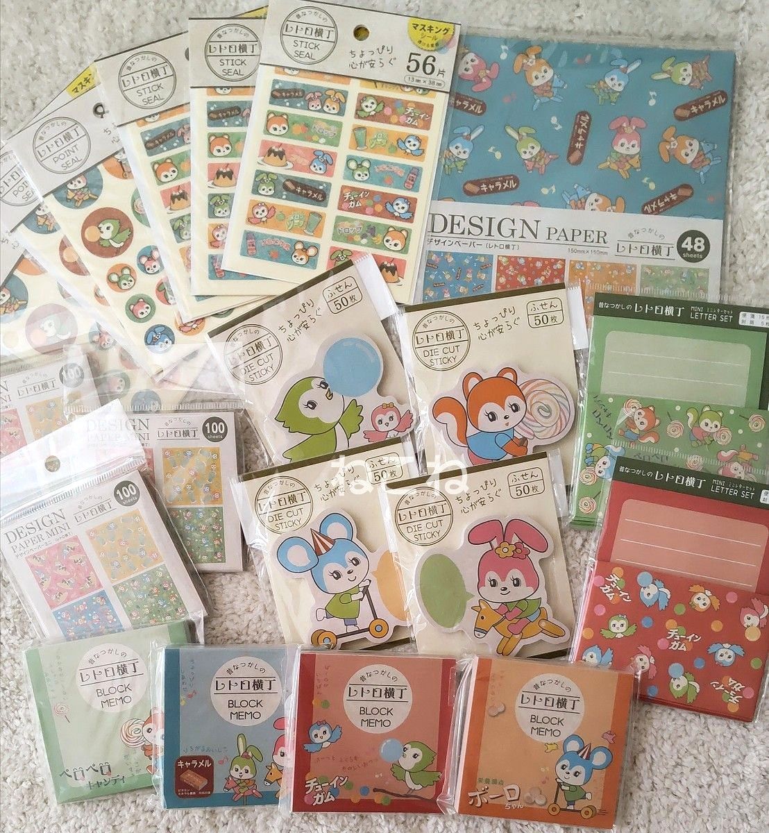 昔なつかしのレトロ横丁 紙もの他 大量まとめ売り メモ帳 シール