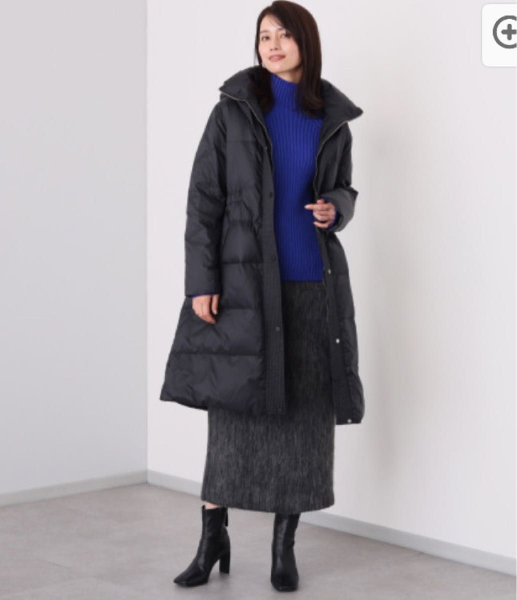 スタイルフライ はっ水 Aラインシルエットロングダウンコート Mサイズ