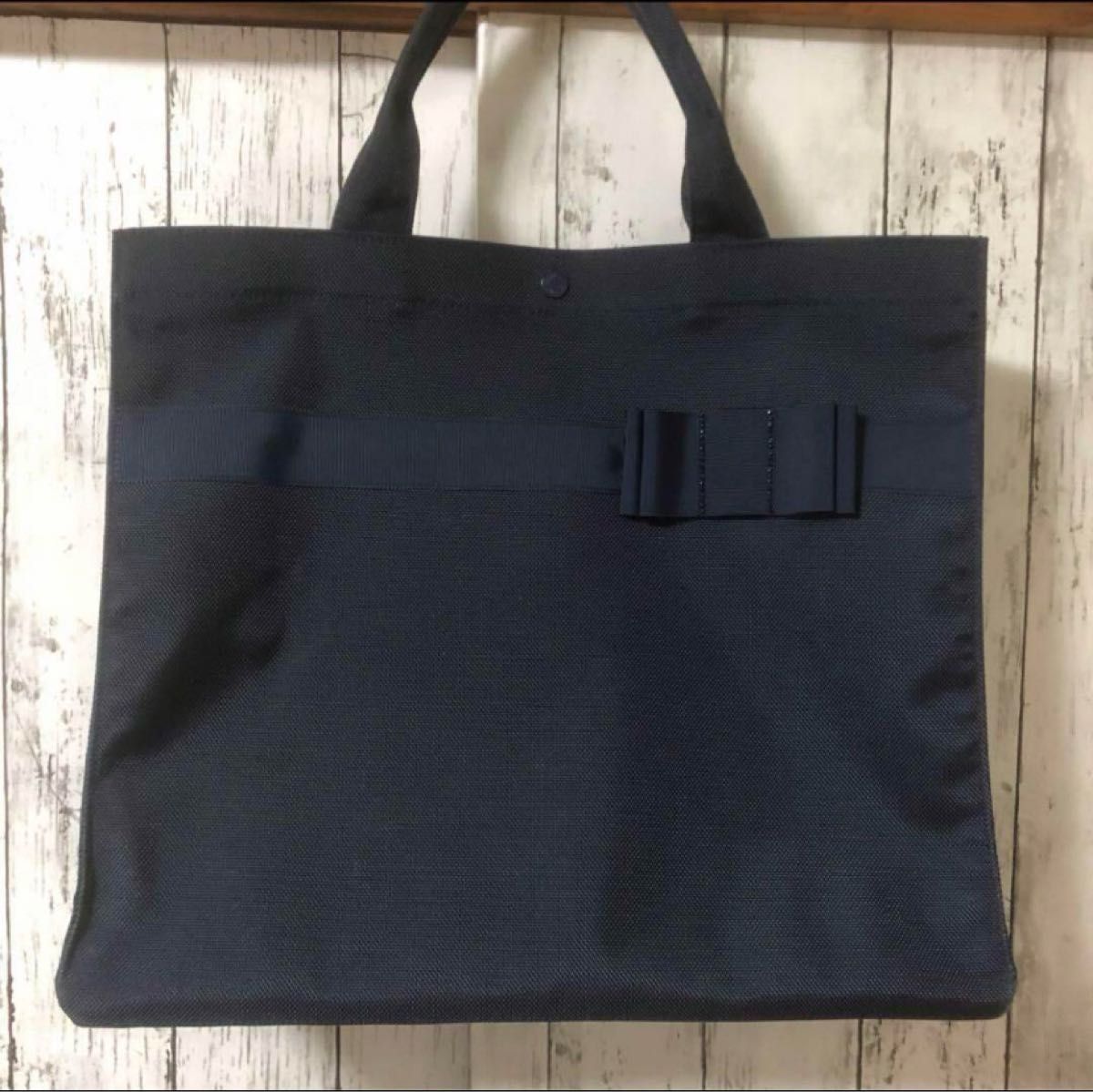 ファミリア familiar お受験 サブバッグ トートバッグ 紺色｜Yahoo