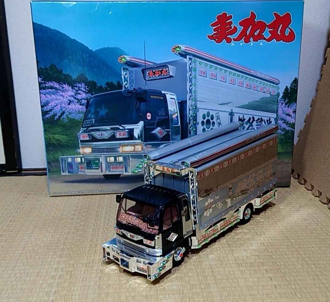 Yahoo!オークション - アオシマ 1/32 椎名急送 美加丸 4t デコトラ シ