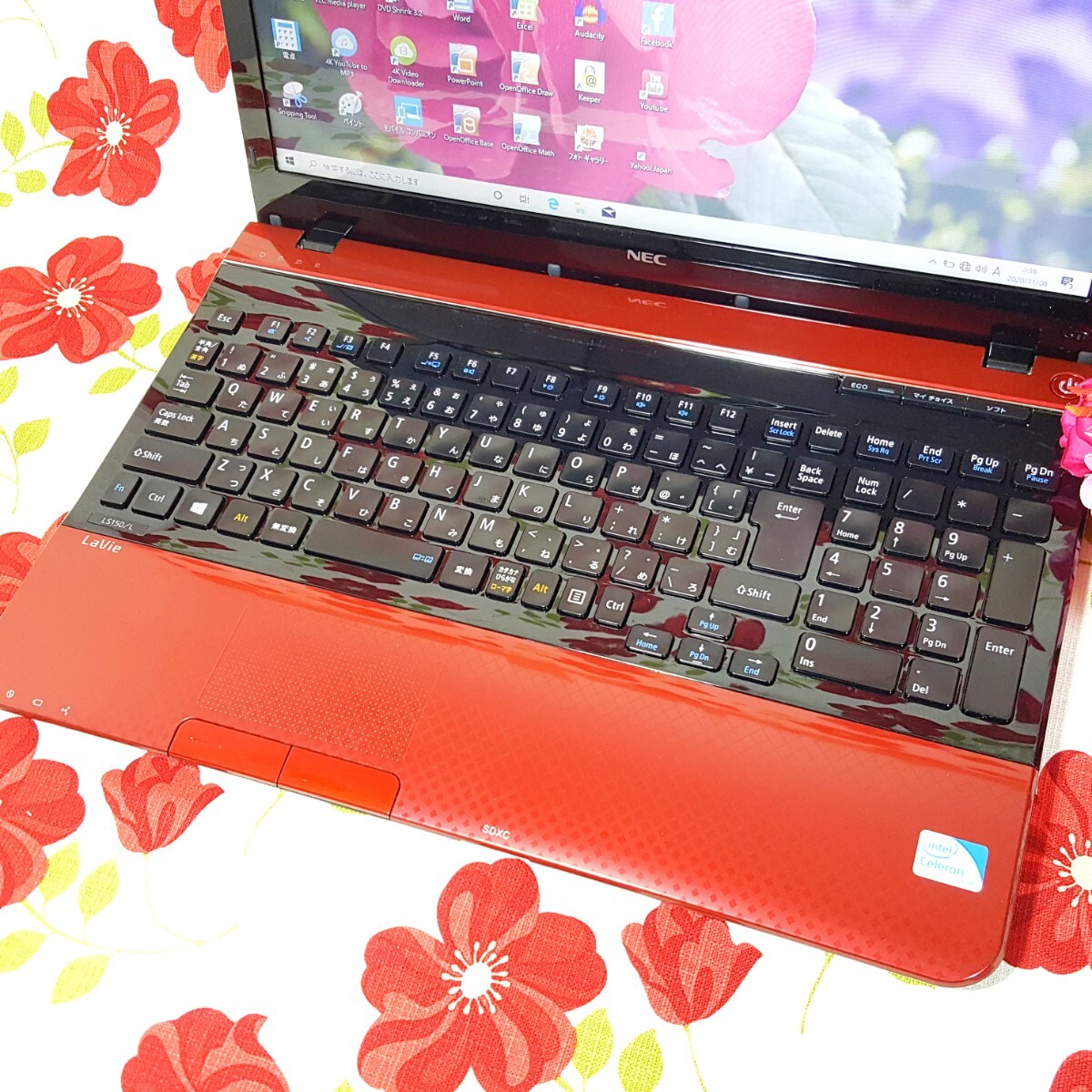 極上/最新Windows11搭載/新品マウス付き/NEC LAVIE 赤色/ソフト多数