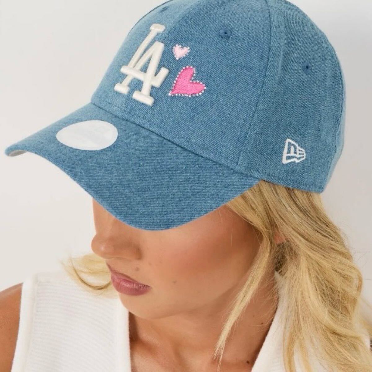 ニューエラ キャップ 帽子 LA ドジャース ハート ラインストーン