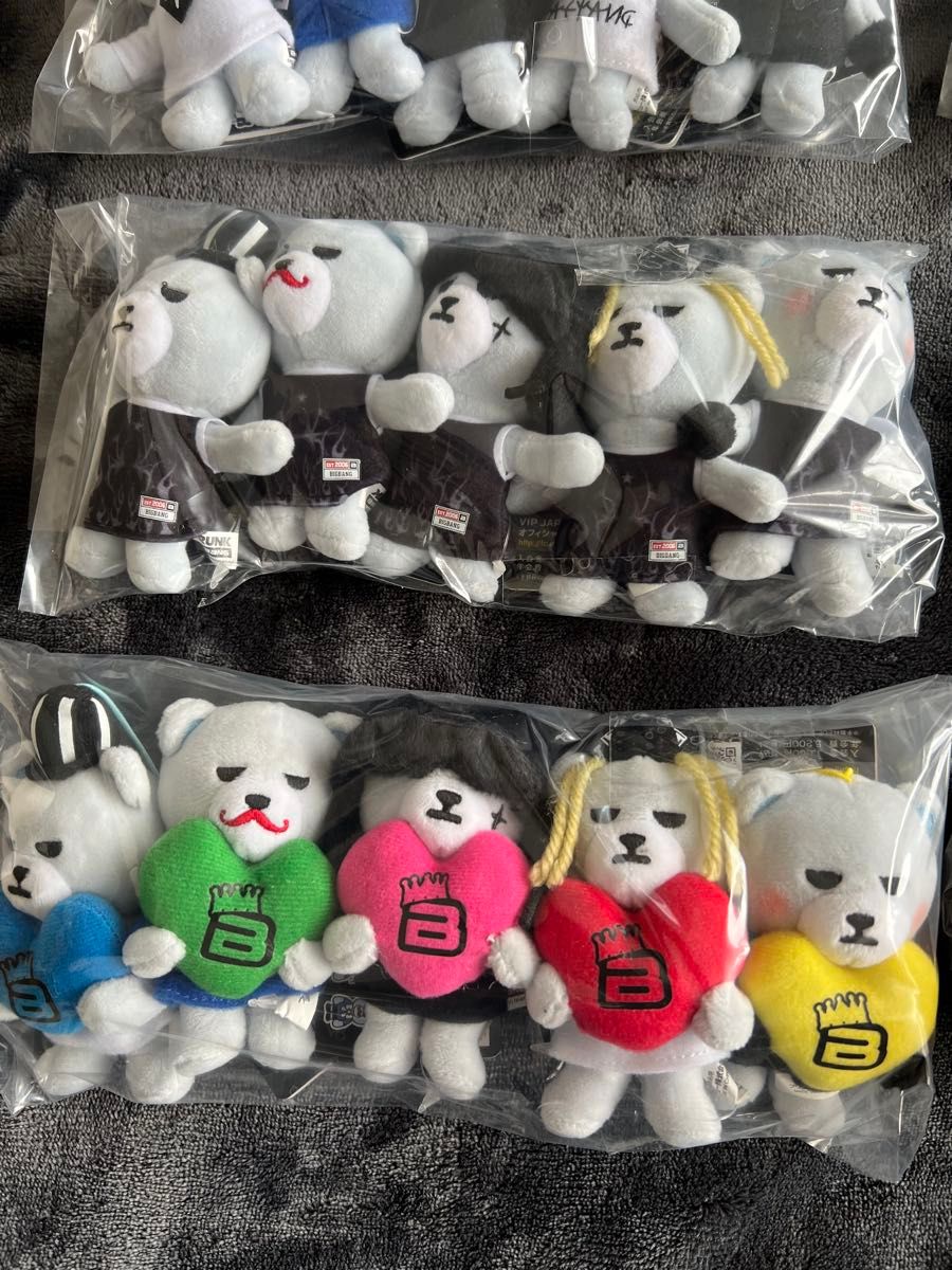 KRUNK BIGBANG カラフル ストラップ マスコットぬいぐるみ 5人×8種類