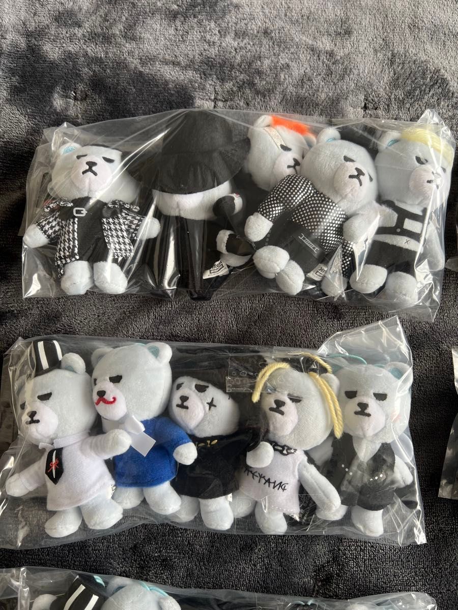 KRUNK BIGBANG カラフル ストラップ マスコットぬいぐるみ 5人×8種類