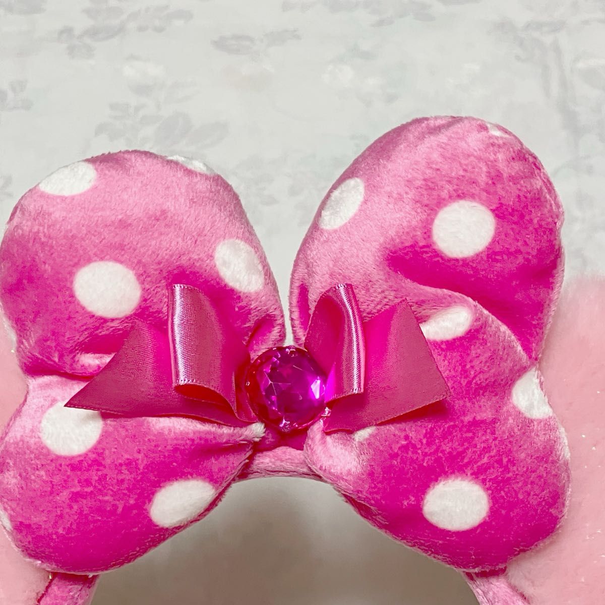 ディズニー ミニー 水玉 イヤリング カチューシャ ピンク ラメ