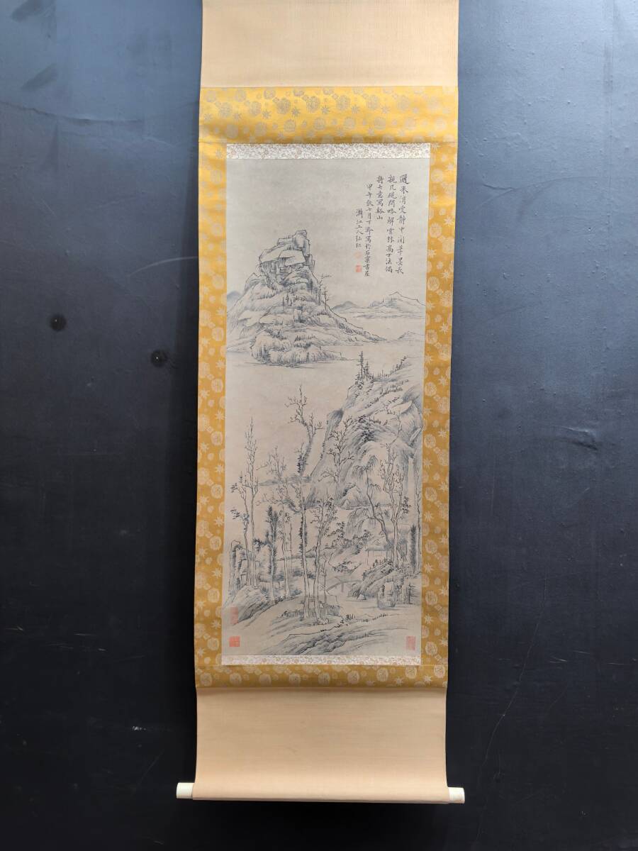 古民家整理品 江戸時代肉筆掛け軸そ中国美术品 激安骨董品 X1103C16-9