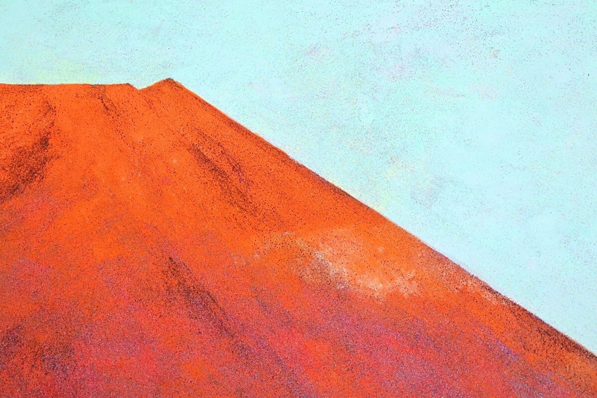 Yahoo!オークション - 真作 佐藤昭三 日本画「赤富士」画寸41×32cm 6