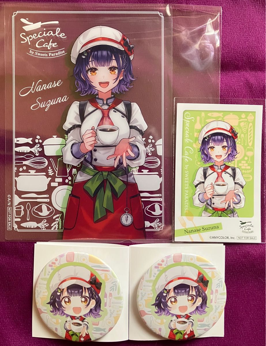 七瀬すず菜 speciale スイパラ ミニキャラ缶バッジ2個&購入特典 クリア