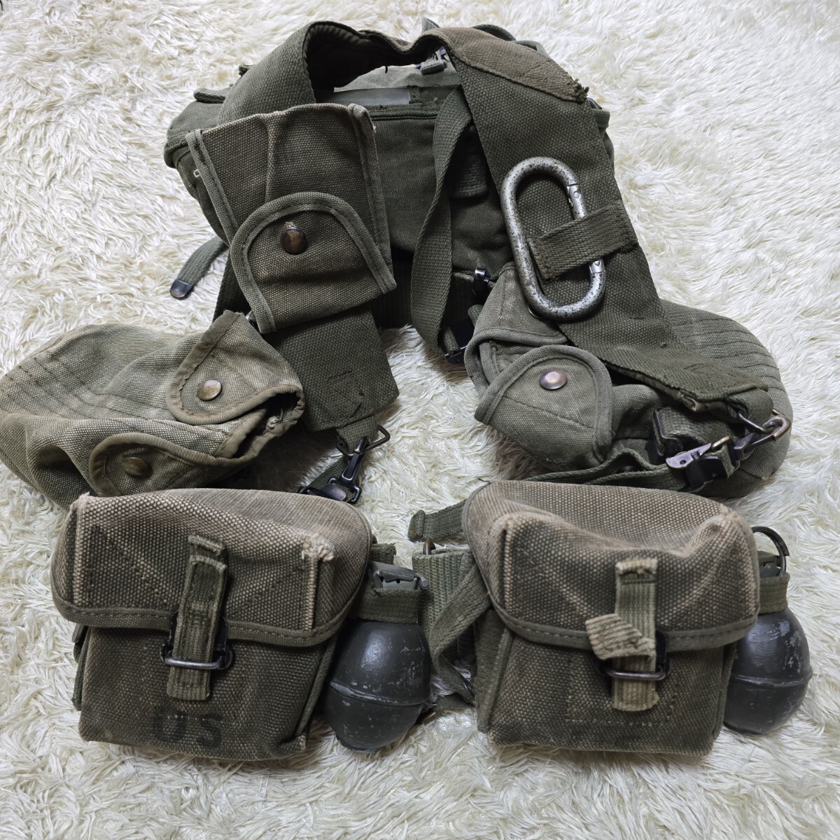 Yahoo!オークション - ナム戦 実物 中古品 米軍 M1956 H型サスペンダー