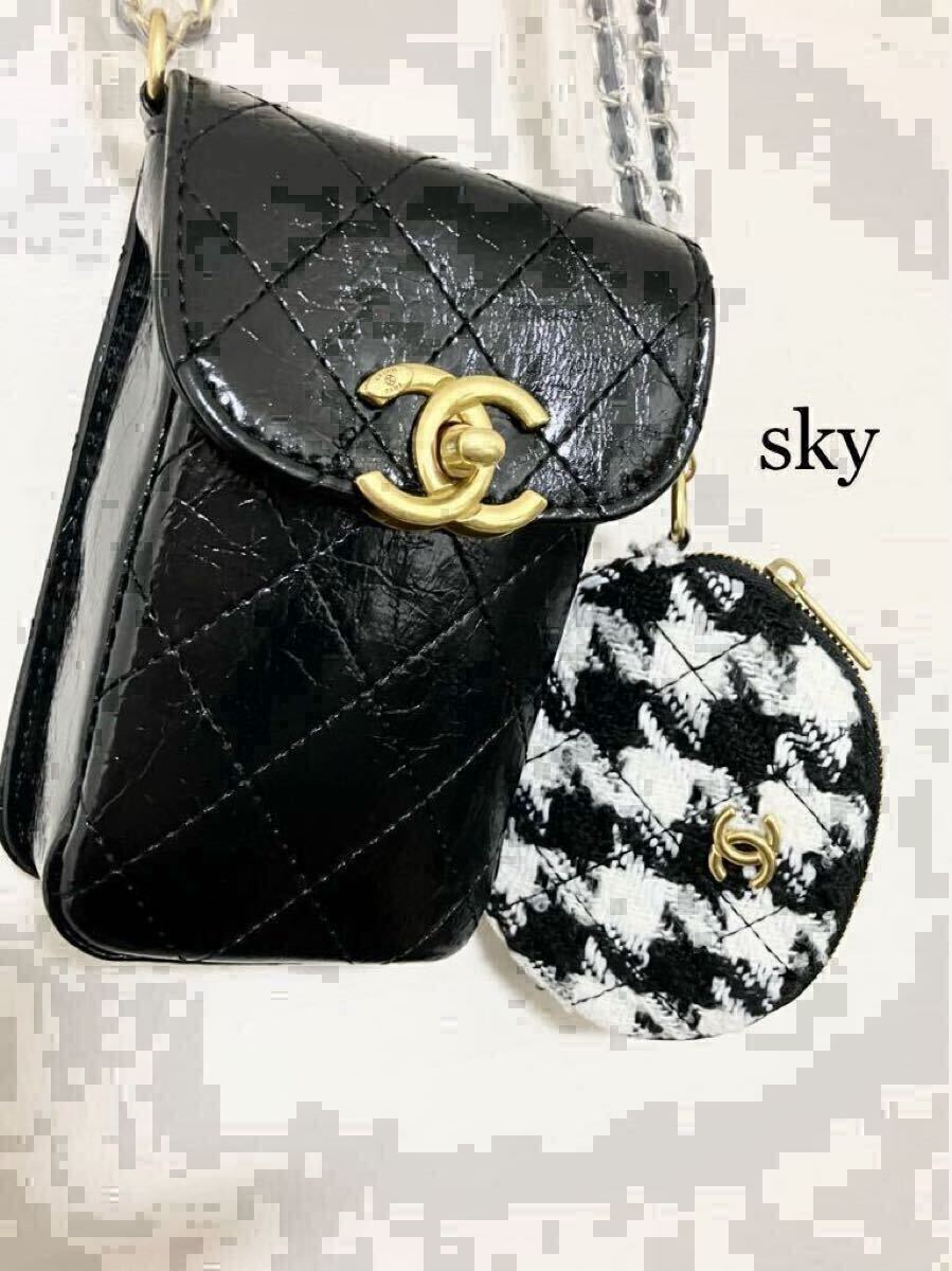 新品 シャネル ノベルティ CHANEL ショルダーバッグ スマホポーチ ミニ