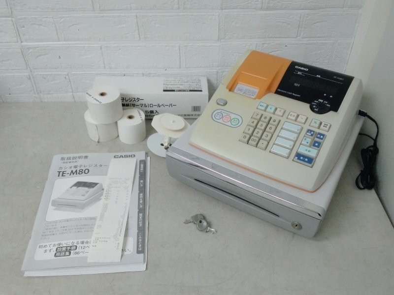 極美品CASIO カシオレジスターTE-M80 カシオ 電子 レジスター TE-M80