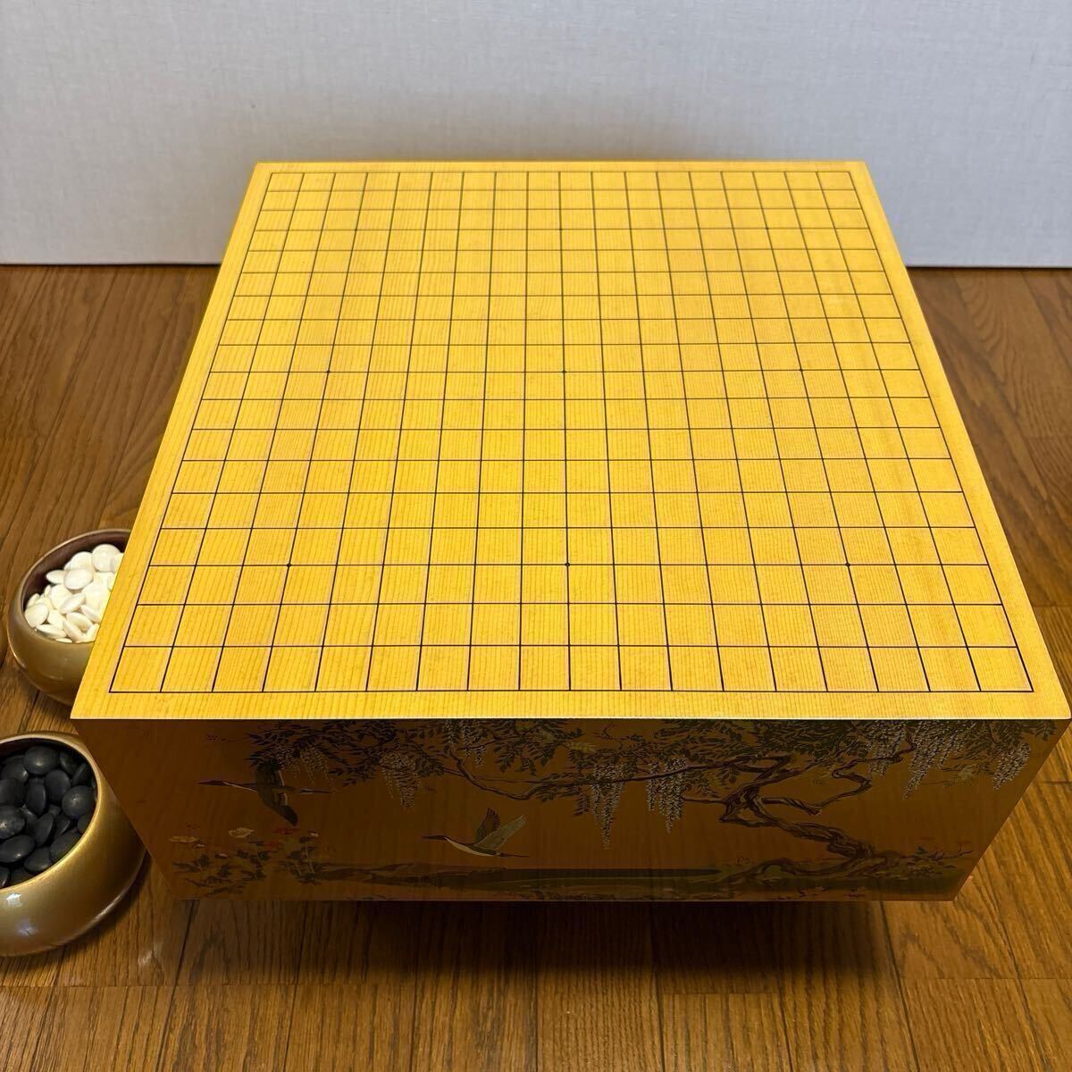 Yahoo!オークション - 日本画家 野畑直子作 金地漆絵四季花鳥図碁盤 （
