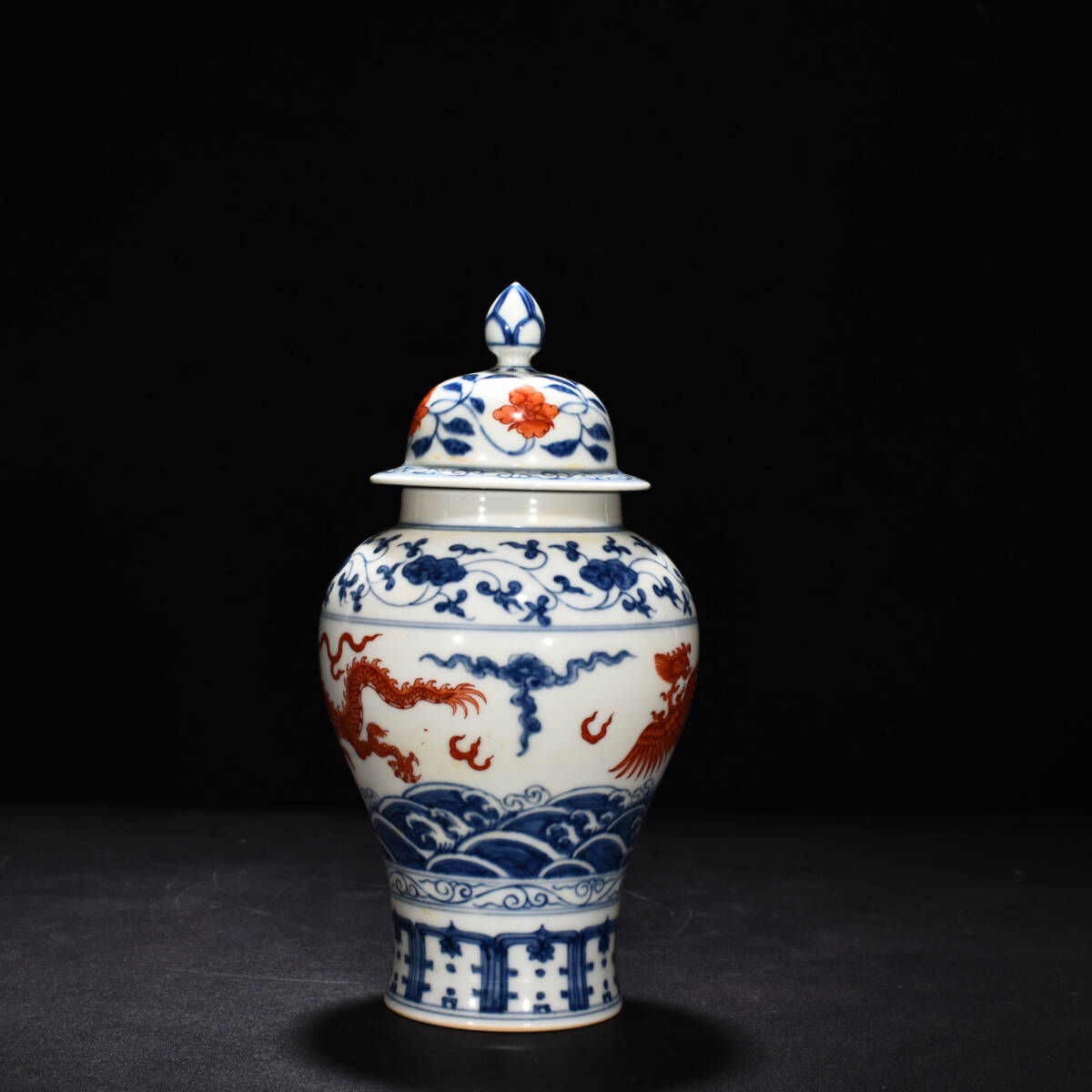 中国古玩 染付 徳利 大清乾隆年製 唐物 時代物幅約12cm