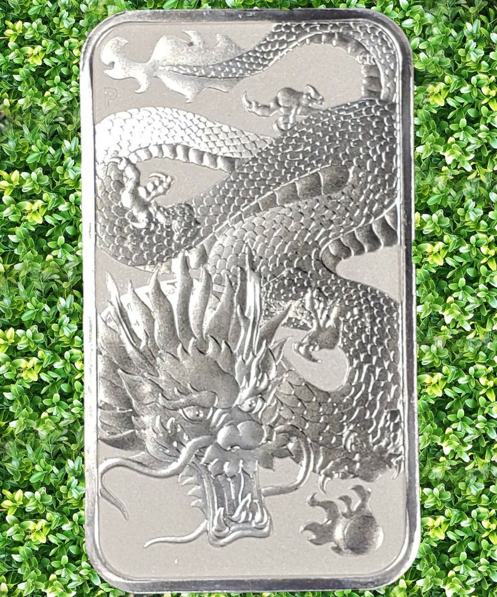 2022年 オーストラリア 龍 ドラゴン シルバーバー 銀貨 1 oz 1 オンス