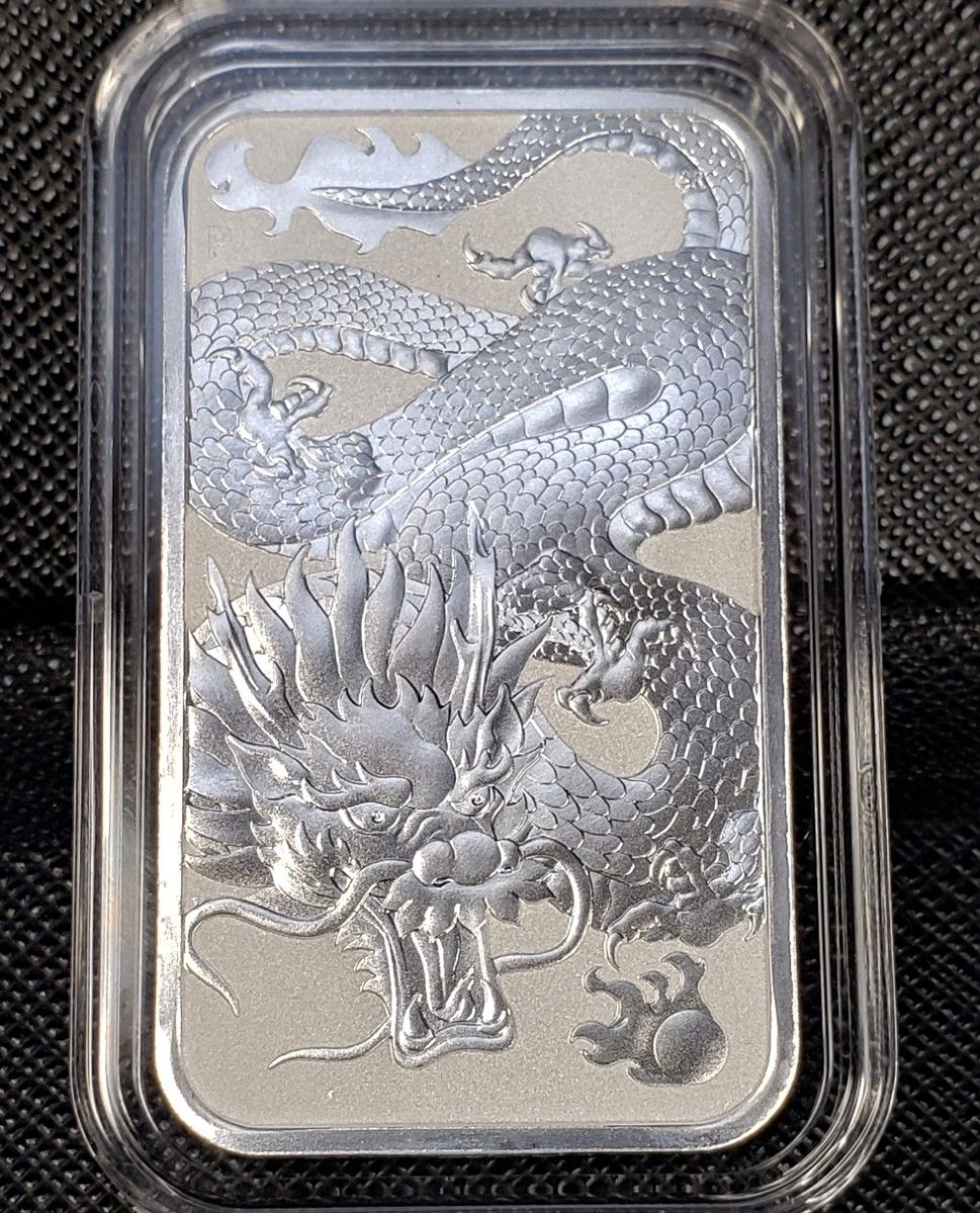 2022年 オーストラリア 龍 ドラゴン シルバーバー 銀貨 1 oz 1 オンス