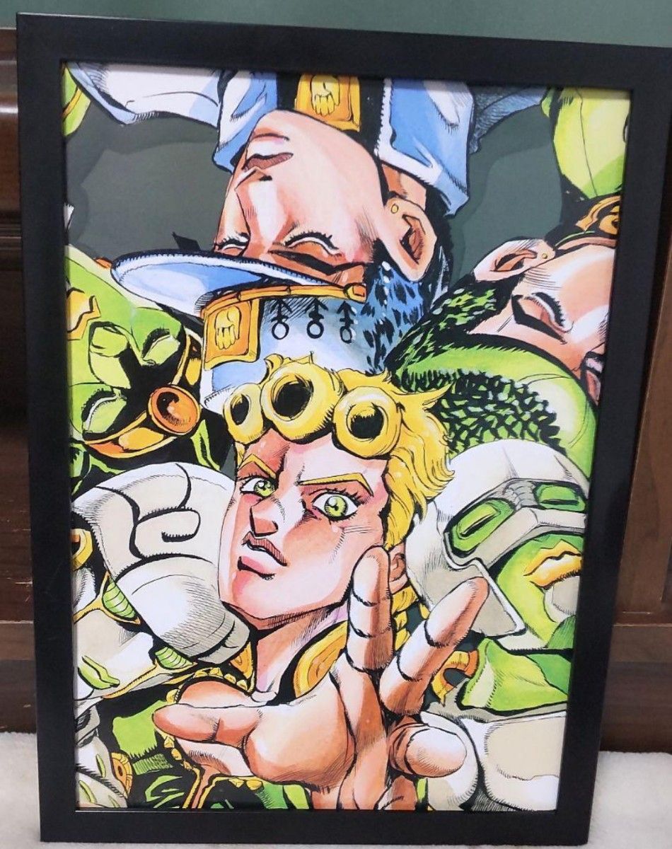 015】 ジョジョの奇妙な冒険 承太郎・仗助・ジョルノ 【額装A4ポスター