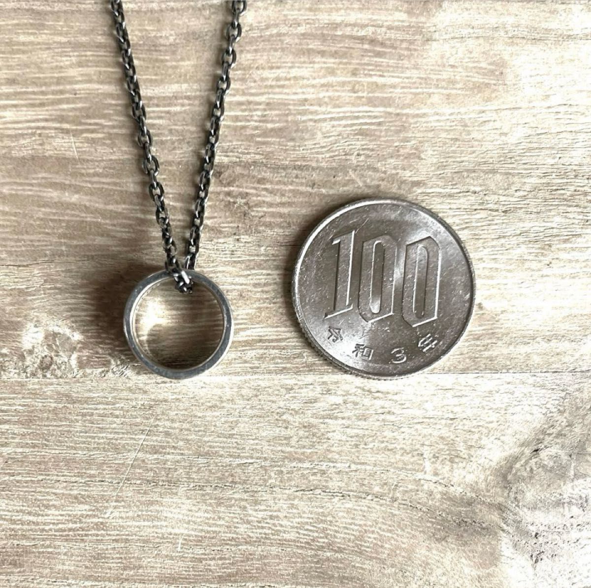 STUSSY ステューシー ショーンフォントロゴ リング ネックレス Blue