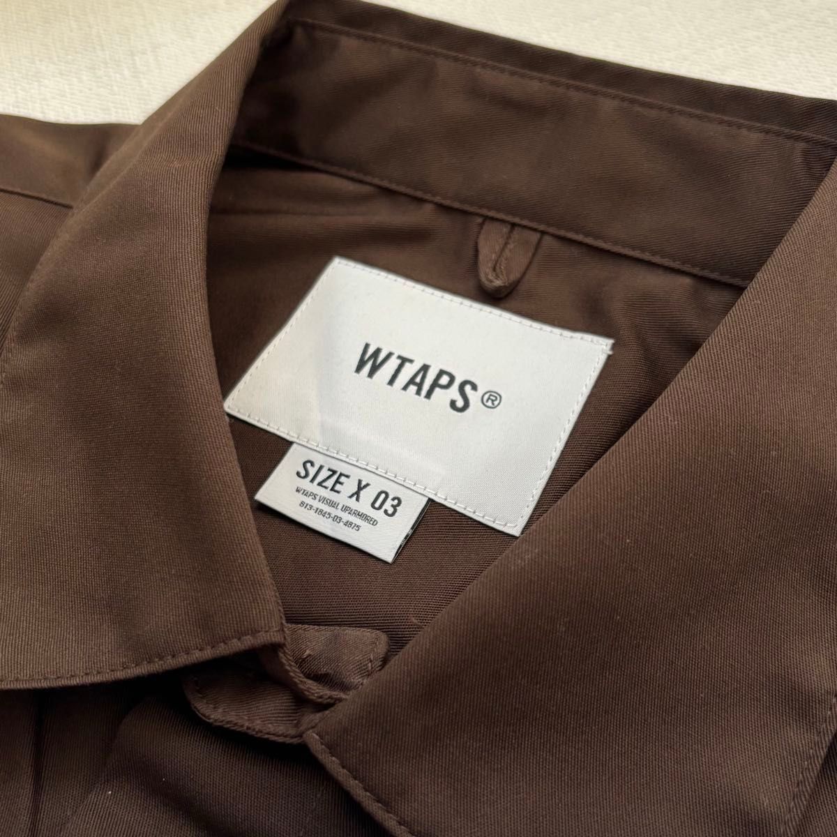 03 新品 WTAPS ダブルタップス ワークシャツ 半袖 シャツ ブラウン