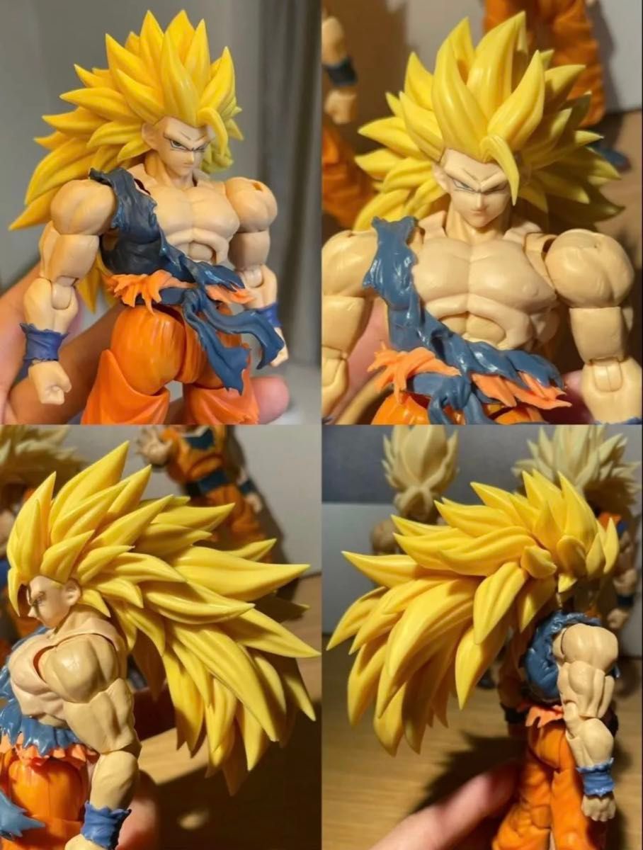 S H Figuarts用スーパーサイヤ人3孫悟空カスタムヘッド｜Yahoo!フリマ