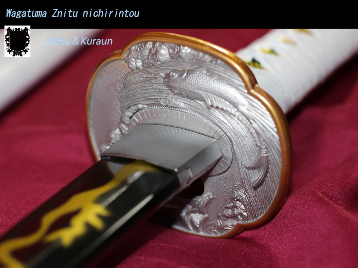 鬼滅の刃 豪華版 金属製日輪刀 我妻善逸風 日輪刀 コスプレ鬼殺隊模造