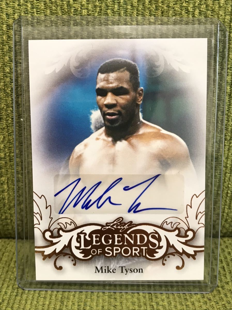 leaf マイク・タイソン サインカード leaf マイク・タイソン サイン
