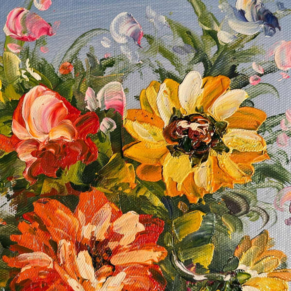 手書き油絵 花瓶の花 額付 絵画 インテリア 油彩画｜Yahoo!フリマ（旧