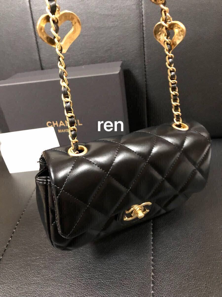 新品 CHANEL シャネル ノベルティ ショルダーバッグ ゴールドチェーン