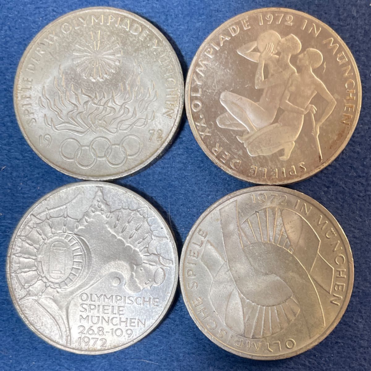 1972年 ミュンヘンオリンピック 記念コイン 4枚セット 10mark銀貨600