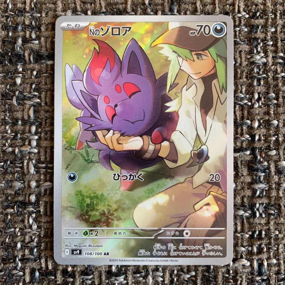 ポケモンカード Nのゾロア AR バトルパートナーズ sv9 108/100 pokemon