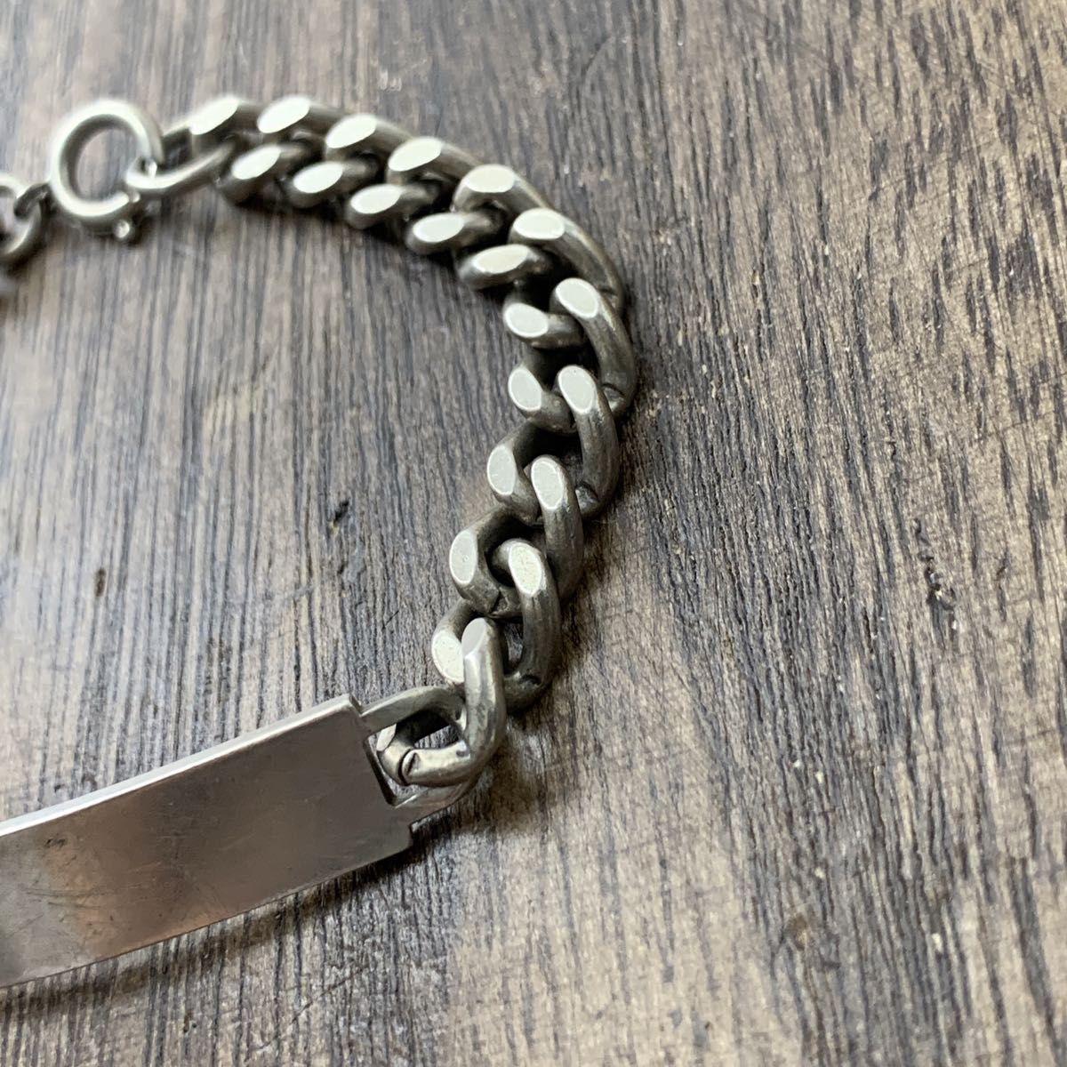 英国製 1992年 ヴィンテージ IDブレスレット バーミンガム シルバー