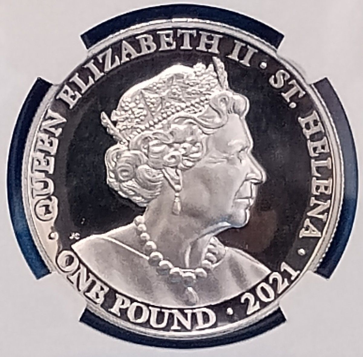 2021 イギリス領セントヘレナ 女王の美徳 勝利 1ポンド プルーフ銀貨