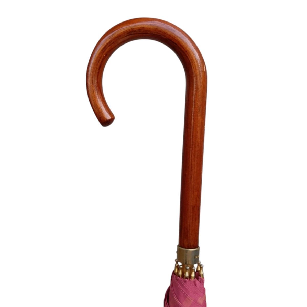 希少 BURBERRY バーバリー 雨傘 長傘 ノバチェック サーモンピンク