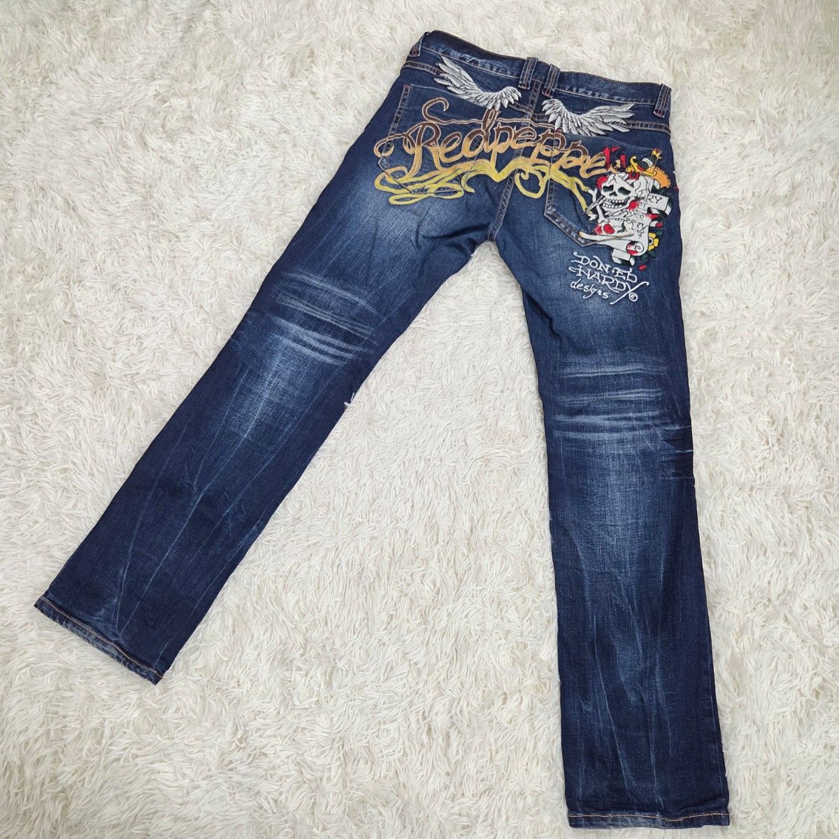 Ed Hardy×Red Pepper エドハーディー レッドペッパー 刺繍 デニム 羽