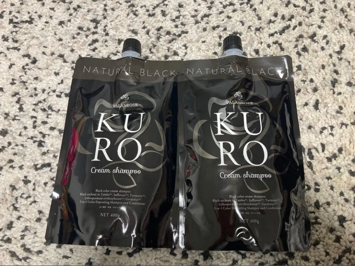 KURO KURO クリームシャンプー Natural Black 400g Cream Shampoo 3個
