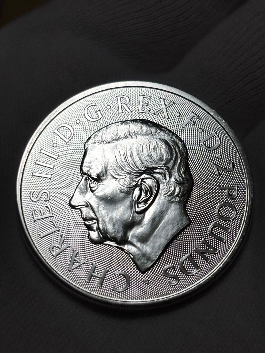 イギリス 2023年 ロイヤルアームズ王室紋章 1オンス銀貨クリアケース付