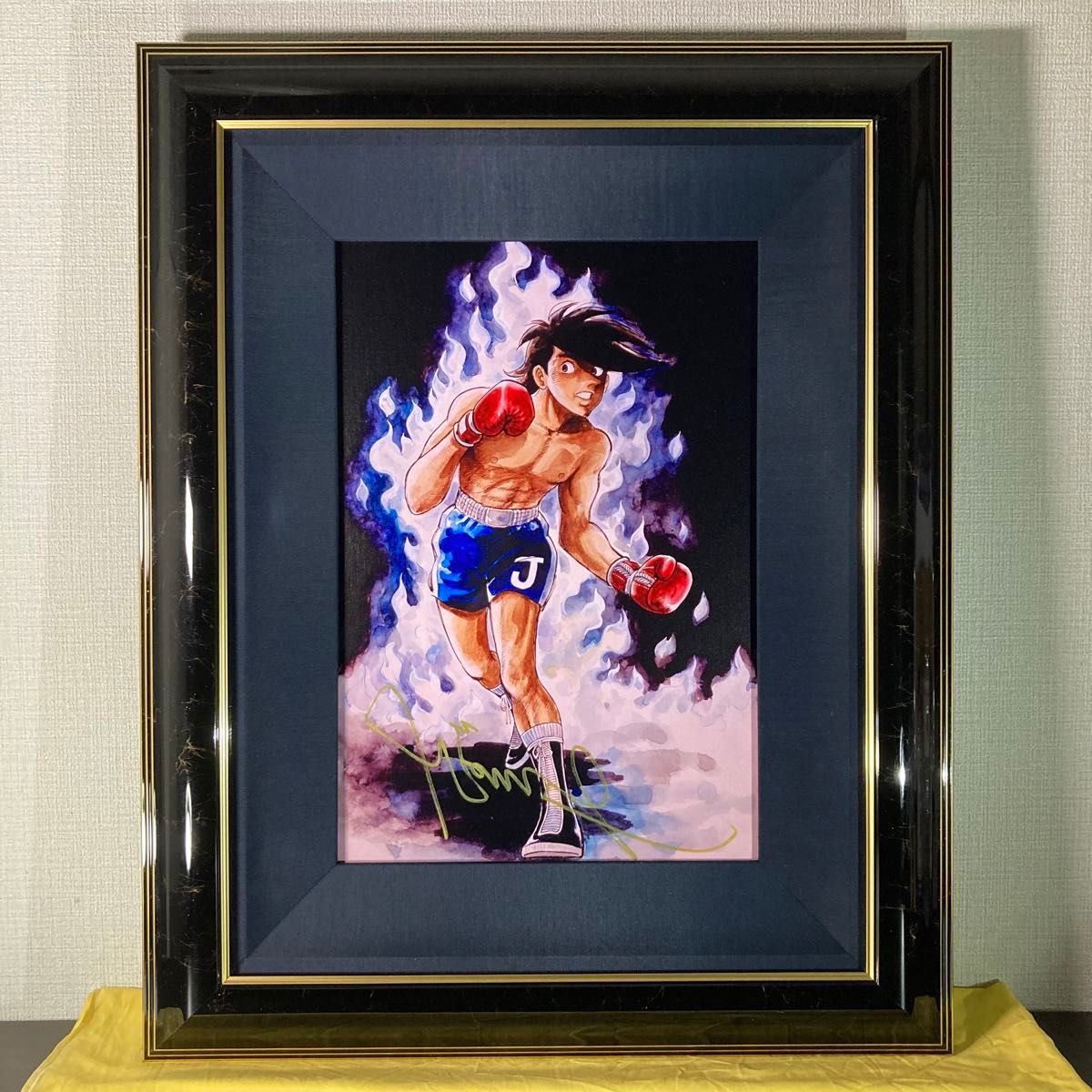 真作保証】あしたのジョー「燃える闘志」ピエゾグラフ 直筆サイン