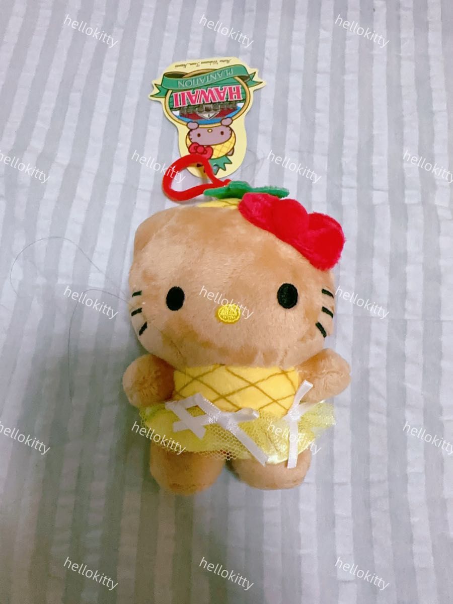ハローキティ パイナップル ハワイ限定 マスコット キーホルダー
