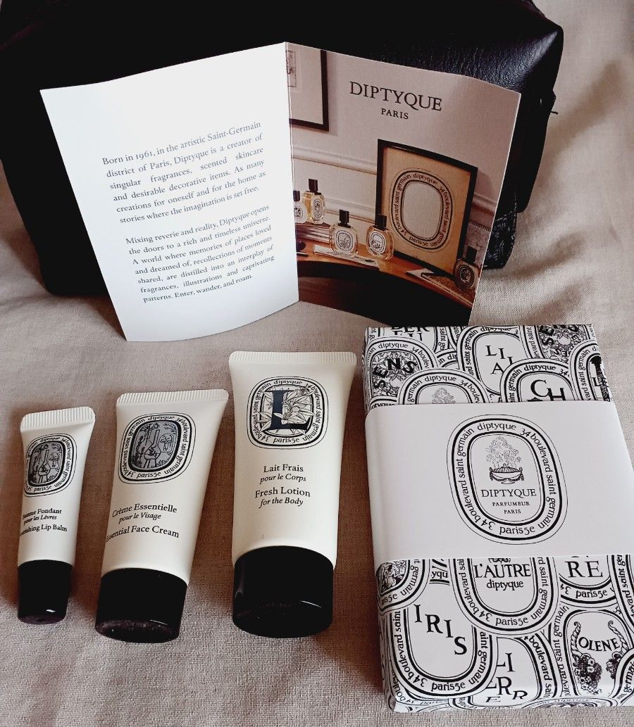 diptyque ファーストクラス カタール航空 アメニティ トワレ付き 香水3