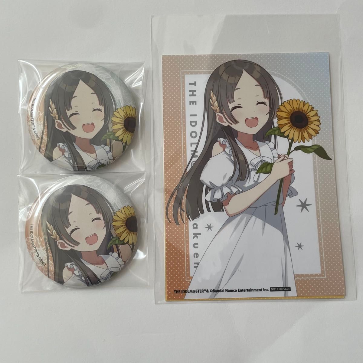 倉本千奈 缶バッジ ひまわり sunflower 等身 学園アイドルマスター 学