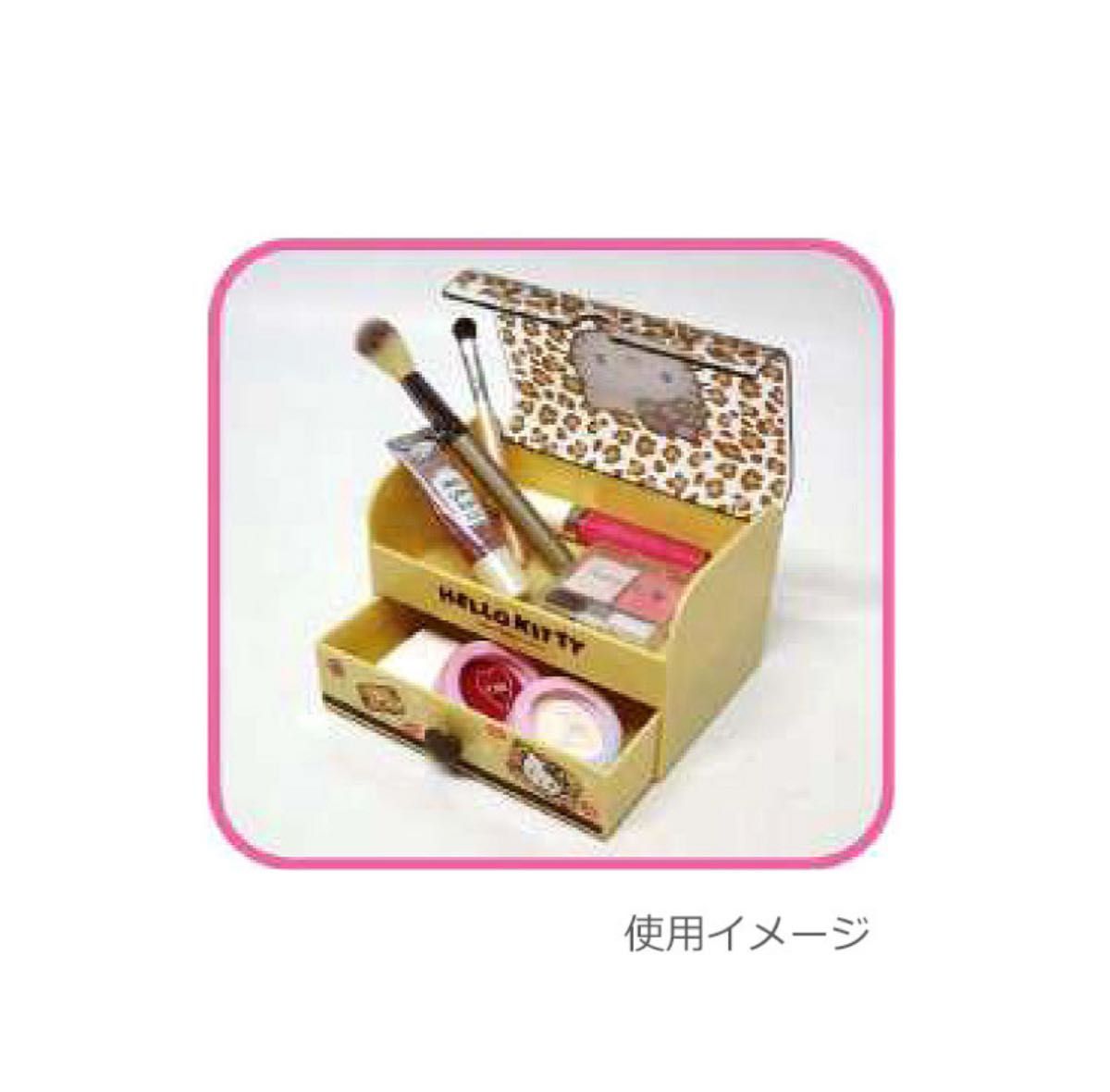 ハローキティミニチェスト小物入れ収納ケースヒョウ柄キティ・レトロ