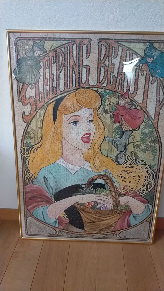 希少】廃盤 シンデレラ ジグソーパズル 完成品 額縁付き 1000 レア