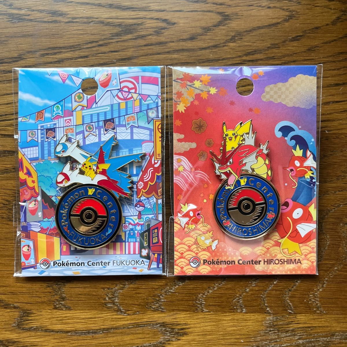 ポケモンセンターフクオカ ポケモンセンターヒロシマ ピンズ2個セット