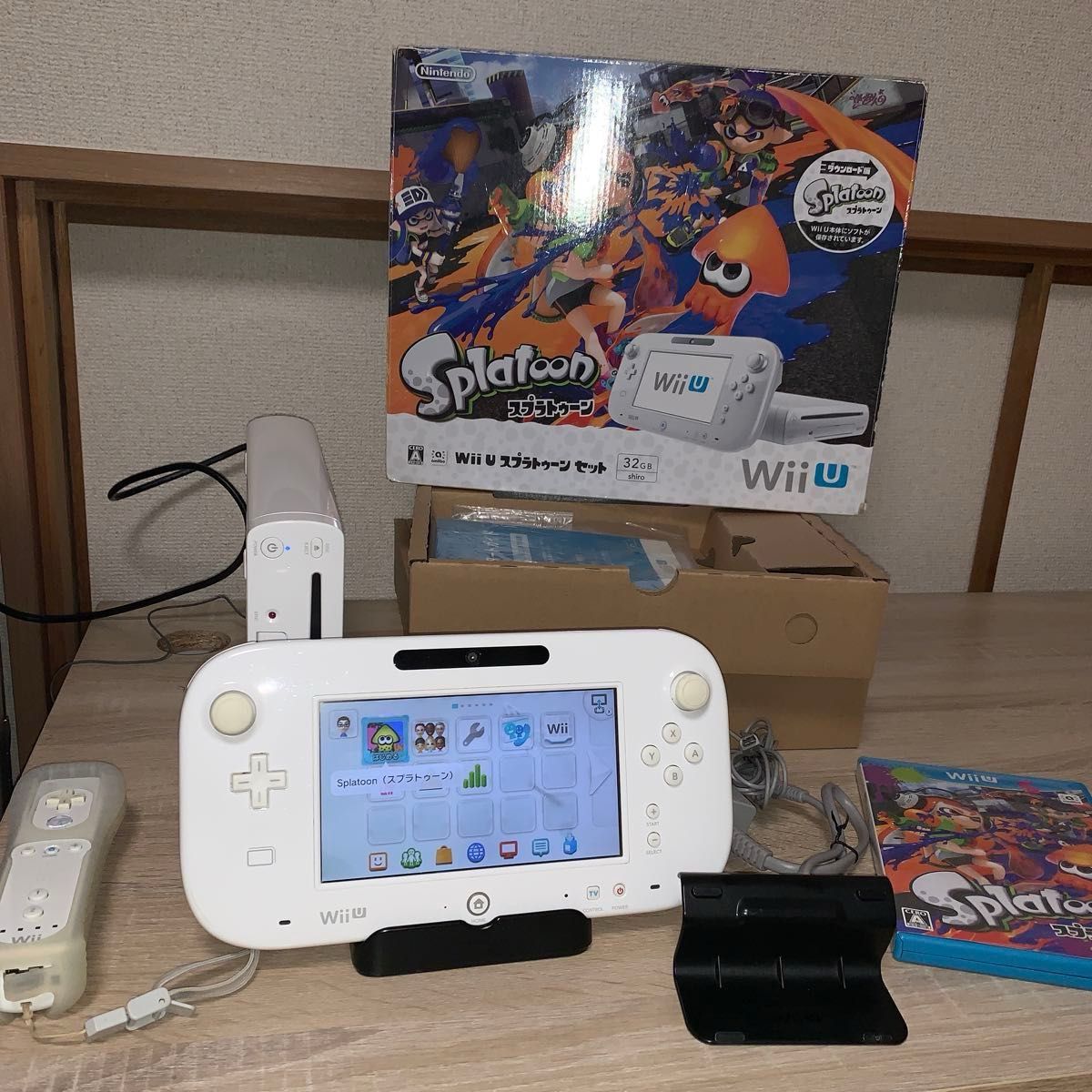 wii本体 Wii U スプラトゥーン セット 32GB (美品)とソフト(スプラ