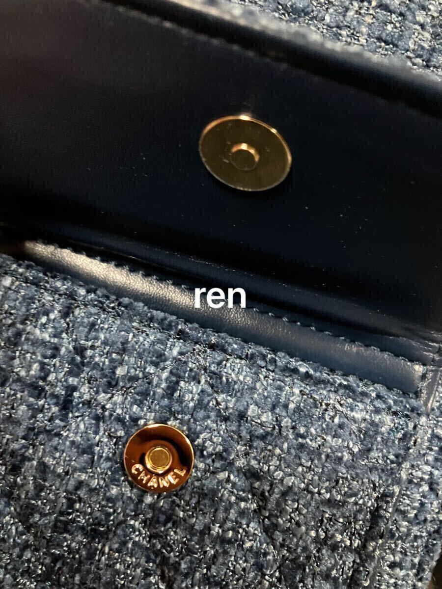 新品 シャネル ノベルティ CHANEL リュックサック ネイビー ツィード