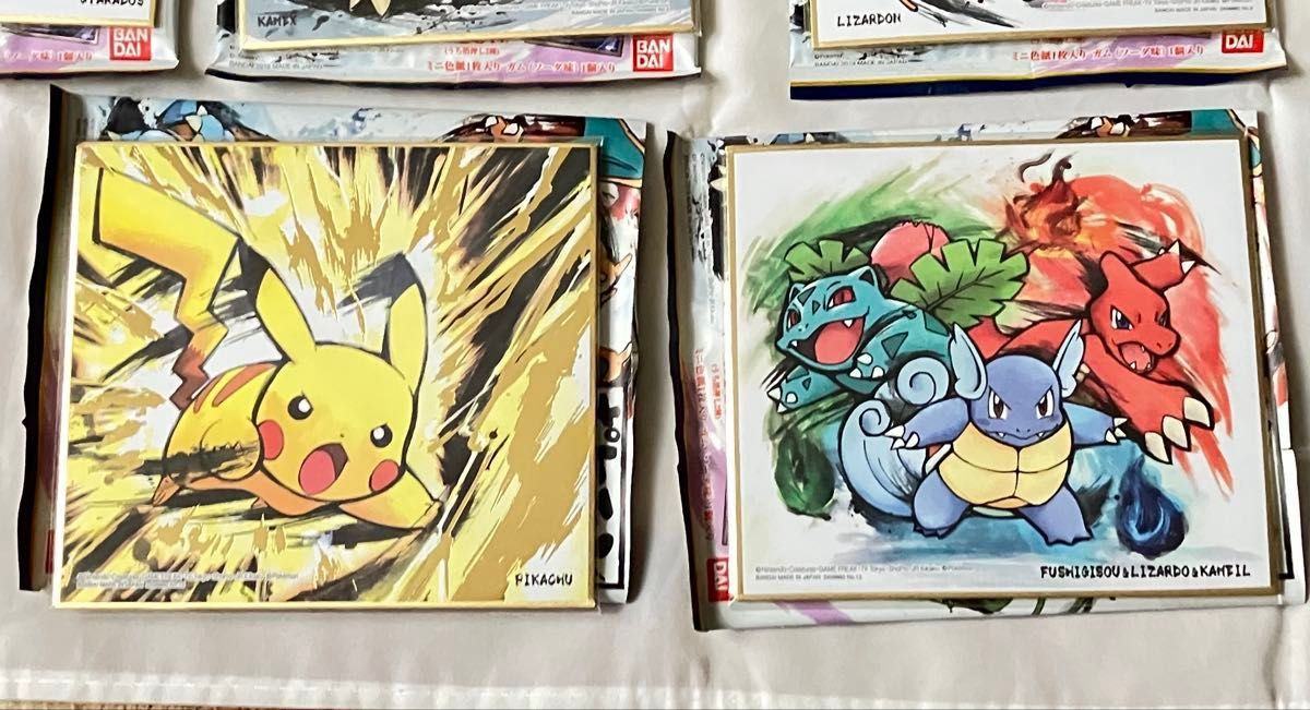 増田順一氏・景山将太氏コメント＆サインオリジナルミニ色紙ピカチュウ