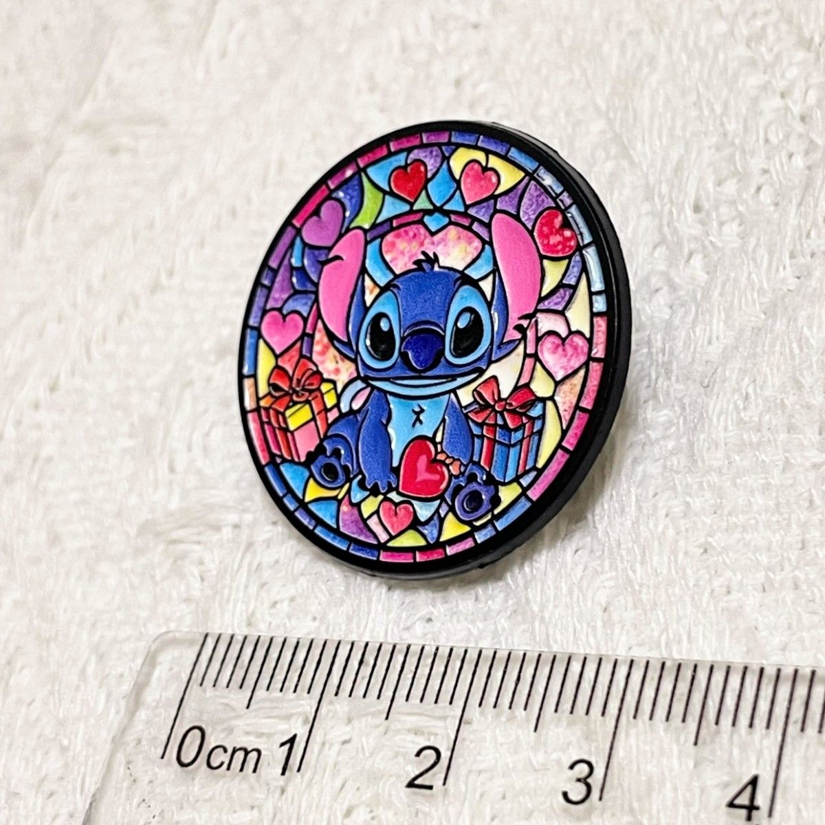 新品未使用】スティッチ ステンドグラス ピンバッジ ピンバッチ ピンズ