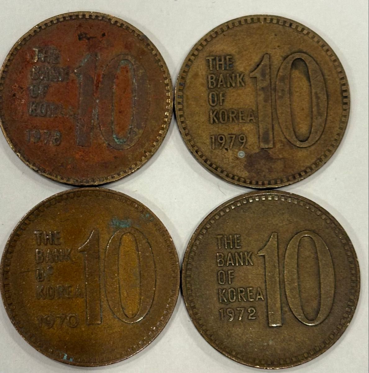 韓国 旧10ウォン硬貨 旧ウォン4枚セット｜Yahoo!フリマ（旧PayPayフリマ）