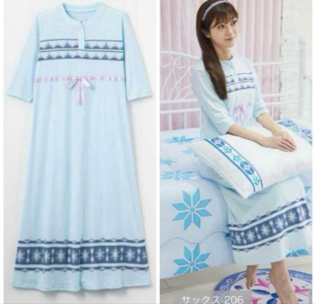 新品】アナ雪 エルサ ルームウェア L しまむら ちはる パジャマ ワンピ